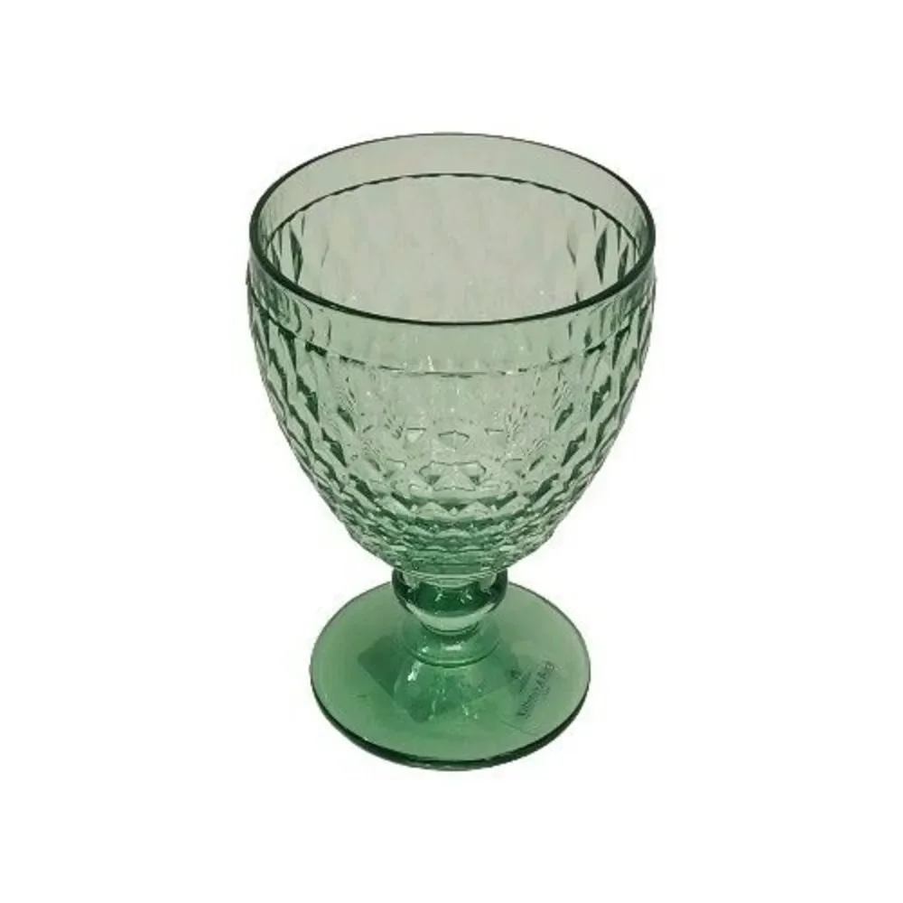 Villeroy & Boch Boston Water Goblet Green Coloured Glass Stemmed NEW